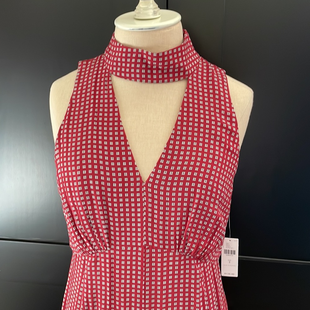 Anthropologie Maeve key hole neck jumpsuit